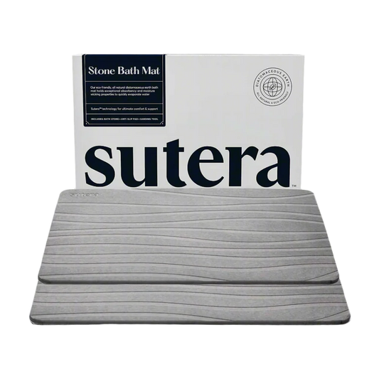 Quick-Dry Stone Bath Mat 2 Pack - Diatomaceous Earth - Latest Technology