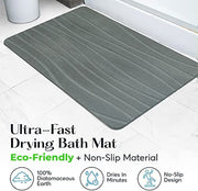 Stone Bath Mat - Charcoal Grey